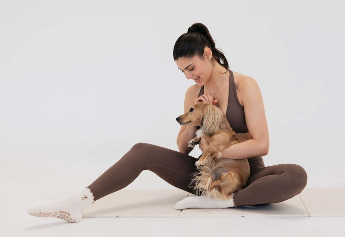Golden Pup Grippy Pilates Sock